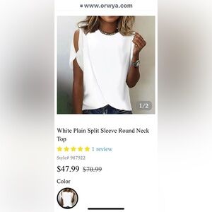 White/Cream Asymmetrical Cut Out Blouse